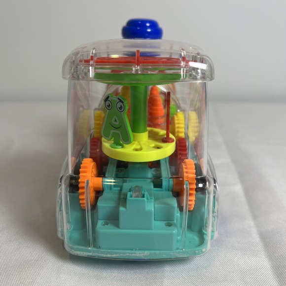 Light Up Moving Train Toy W Sound Electric Transparent Gear Sensory Tested Works - Picture 6 of 12